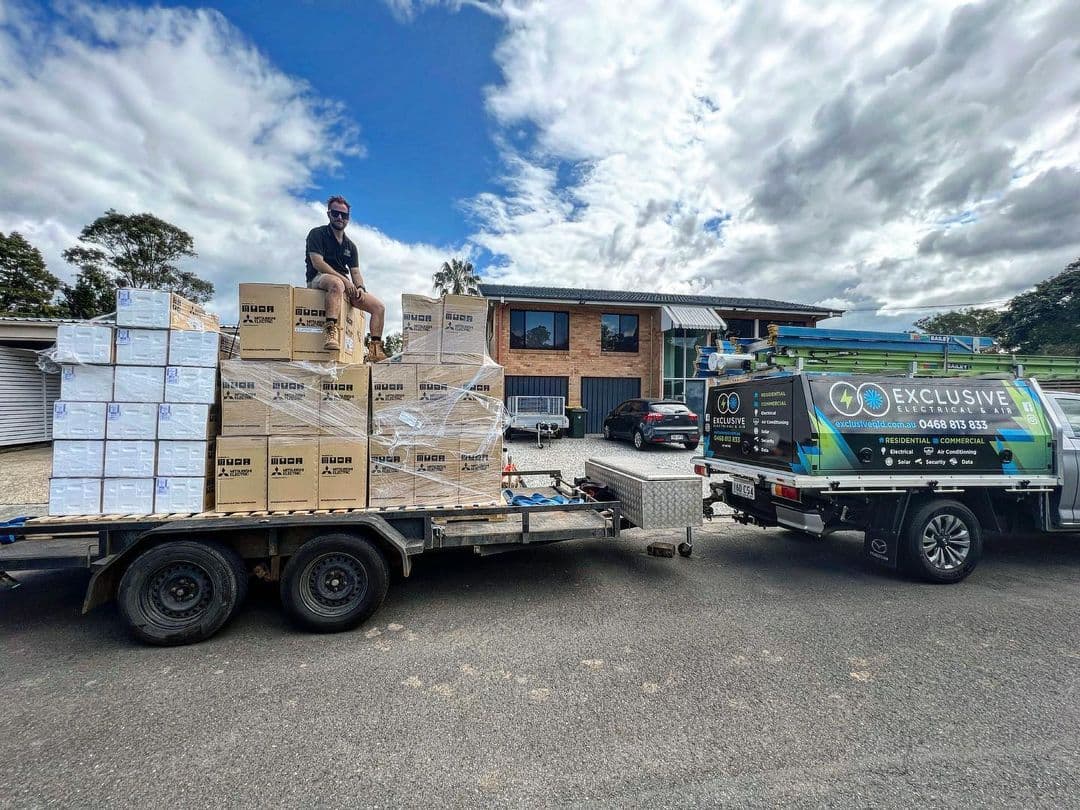 Exclusive Electrical Founder Nathan in front of his truck