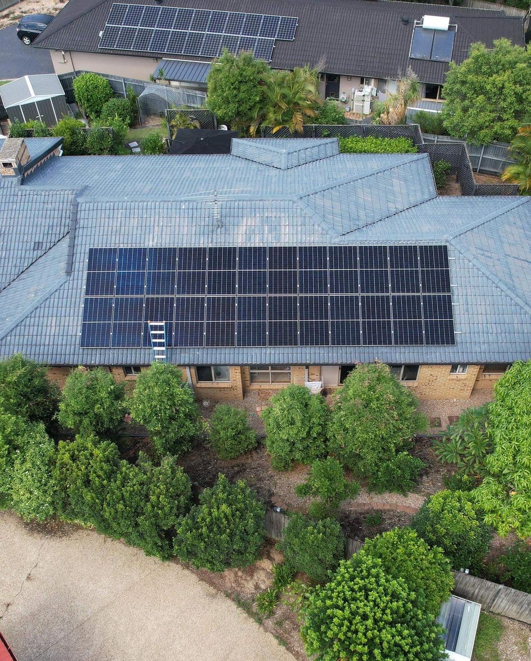 roof with solar panels